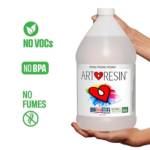 ArtResin Epoxy Resin – High-Gloss Clear Coat for Artwork - 4 gal (2 gal Resin + 2 gal Hardener) (15.14L)