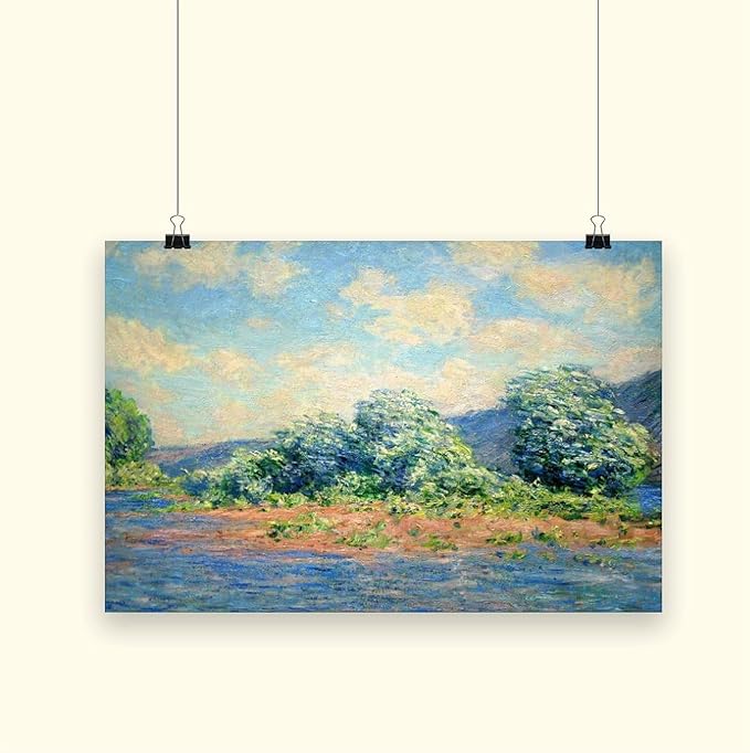CFIOZYOS 40+ Monet Famous Print Posters The Seine at Port-Villez by Claude Monet Impressionism Canvas Wall Art Print Poster For Home School Office Decor Unframe 20×30inch(50×75cm)