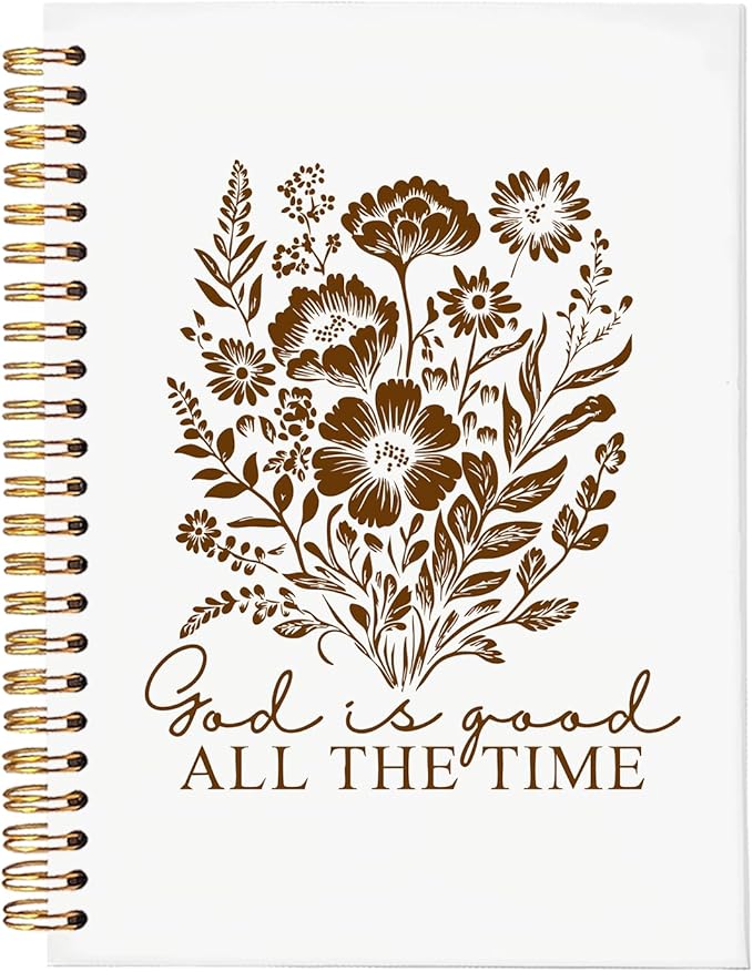 Christian Journals for Women,God is Good Notebook Journal,Prayer Journal for Woman,Faith Notebook for Note Taking,Christian Gifts for Women,Spiral Hardcover A5