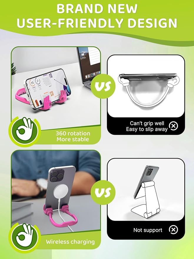 Christmas Stocking Stuffers for Teens Girls Adults Women Cell Phone Stand: OK Gesture Phone Holder for Desk Funny Gifts for Kids Teenage Adults Wife Mom Girlfriend Unique Gadgets Trendy Stuff Ideas