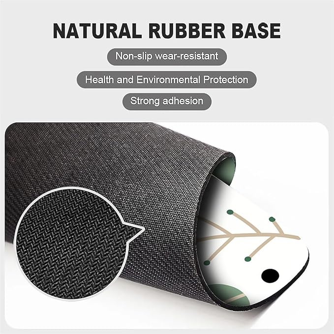 Square Mouse Pad Tropical Plants, Personalized Premium-Textured Custom Mouse Mat Design, Washable Mousepad Cloth, Non-Slip Rubber Base Computer Mouse Pads for Wireless Mouse