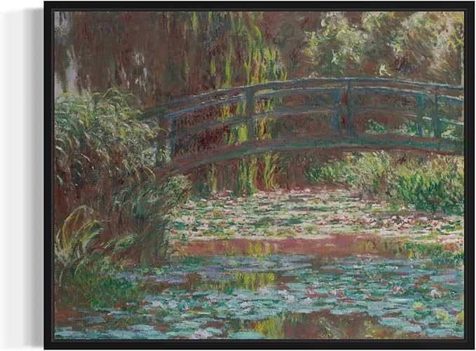 Water Lily Pond Claude Monet Wall Art Print Poster, Impressionist Painting Wall Art Wall Decor, for Bedroom and Living room Bathroom Decor 115 (Water Lily Pond, 8 x 10 inches, Unframed)