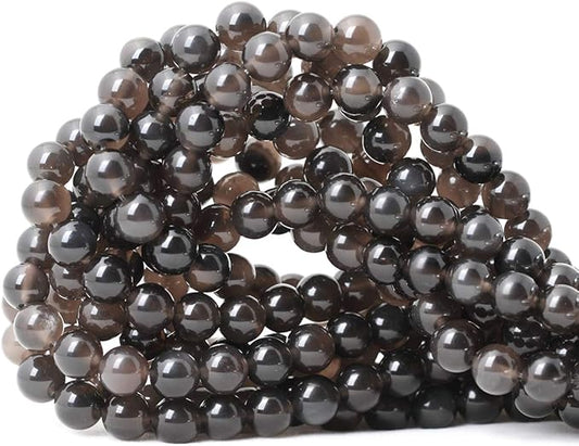 45PCS 8mm Natural Ice Obsidian Gemstone Round Loose Beads Crystal Energy Stone Healing Power for DIY Jewelry Making 1 Strand 15"