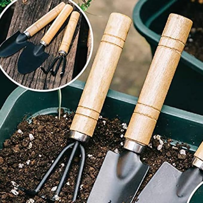 Kisangel 10Pcs Bonsai Gardening Tool Mini Succulent Planting Kit Hand Transplanting Accessories for Indoor Garden Care