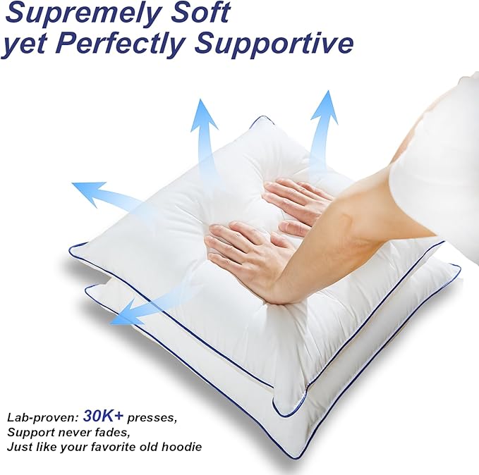 20x20 Pillow Inserts Set of 2, Machine Washable Soft Fluffy Hypoallergenic Virgin Polyester Premium Throw Pillow Stuffer, Decorative Cushion for Bed, Couch, Sofa,Indoor - White