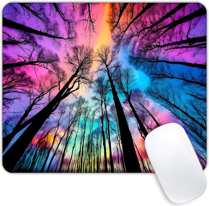 Square Mouse Pad Landscape Tree,Gaming Mouse Pads for Desk,Soft Computer Waterproof Non-Slip Mouse Mat