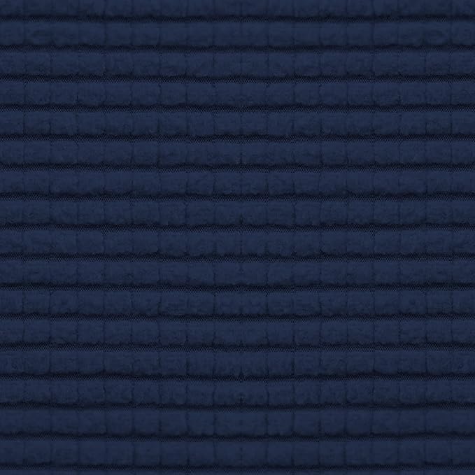 Easy-Going Stretch Individual Chair Couch Cushion Cover Sofa Cushion Furniture Protector Sofa slipcover Soft Flexibility with Elastic Bottom (3-Piece Sofa Cushion Cover, Navy)