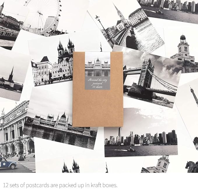 Monolike Around the city Single cards - mix 12 pack, Emotional and Landmark 12 City Single cards