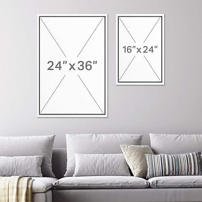SIGNWIN Framed Canvas Print Wall Art Set Antique Floral Bouquets Vintage Engraved Flowers Modern Minimalism Decorative Nordic for Living Room, Bedroom, Office - 16"x24"x2 White