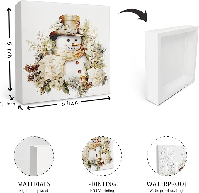 Winter Snowman Wooden Sign, Winter Snowman Christmas Wooden Signs For Home Decor, Winter Snowman Desk Signs, Winter Snowman Table Decor, Winter Snowman Wooden Signs For Home Decor