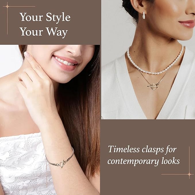Heather's cf 130 set Toggle Jewelry Clasps Necklace Toggle Clasp Silver Toggle Clasps for Jewelry Making