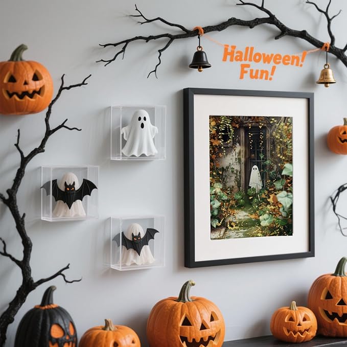 Halloween Diamond Art Painting Kits for Adults,Ghost Full Drill Diamond Dots Paintings for Beginners, Specter Horror Round 5D Paint with Diamonds Pictures Gem Art Painting Kits DIY Adult Crafts Kits