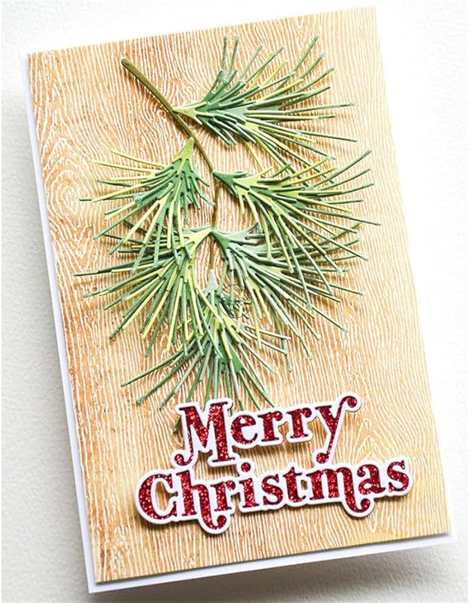DzIxY Shadow English Words Merry Christmas Metal Cutting Dies for Card Making Kit Embossing Paper Die Cuts Set Scrapbook Stencils Supplies Machine Templates