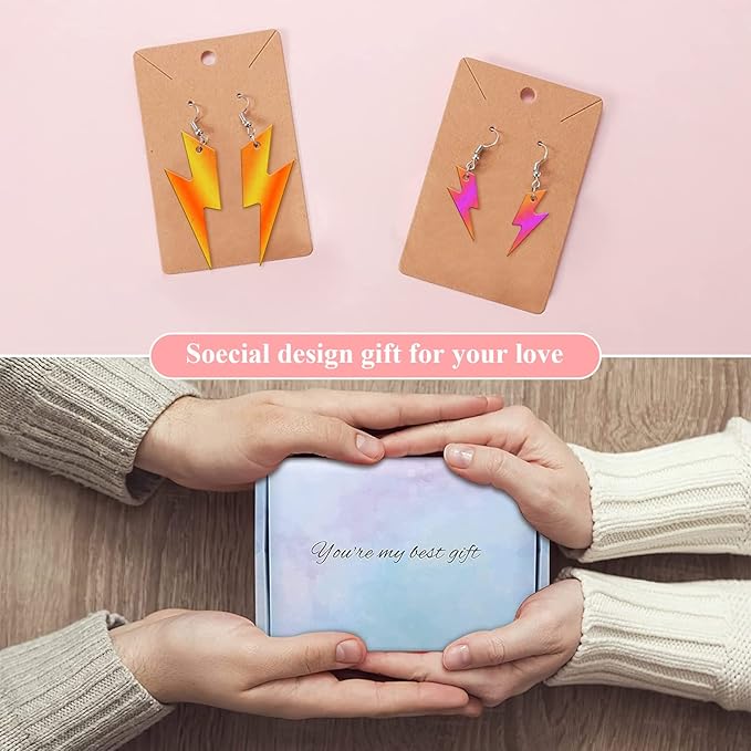 103Pcs Lightning Shape Resin Earring Mold Silicone Resin Jewelry Molds 3 Pair Epoxy Resin Casting Molds for Women Earring Crafts Including 100 Earring Accessories DIY Necklace Pendant