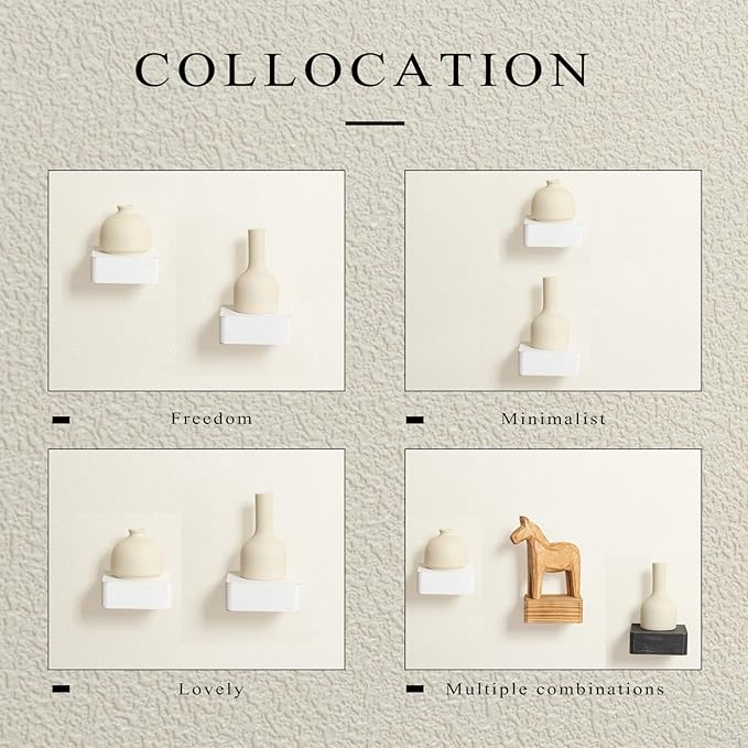 Freezing point Small Floating Shelf,Mini Wall Shelves for Kitchen Bedroom Living Room Bathroom Wall Decor Plant Display Collectibles Corner Decorative Storage Tiny White