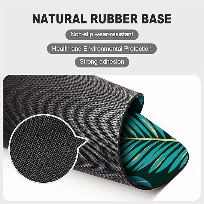 Square Mouse Pad Tropical Plants 2, Personalized Premium-Textured Custom Mouse Mat Design, Washable Mousepad Cloth, Non-Slip Rubber Base Computer Mouse Pads for Wireless Mouse