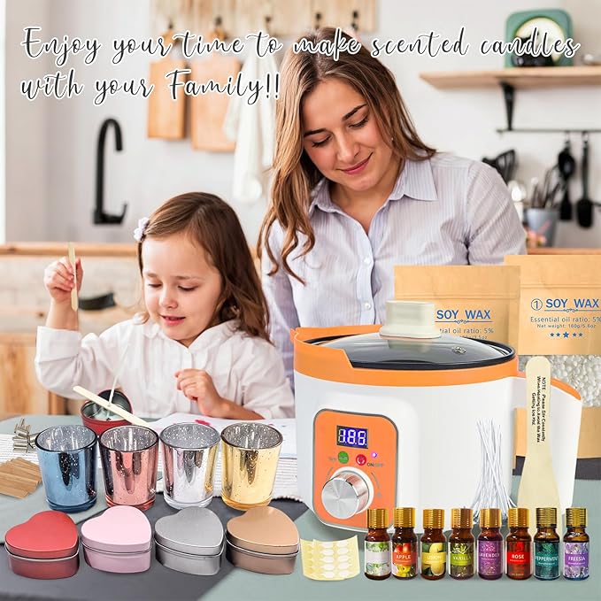 Ksedcon Candle Making kit (Orange, 2.2lbs Candle Making kit)