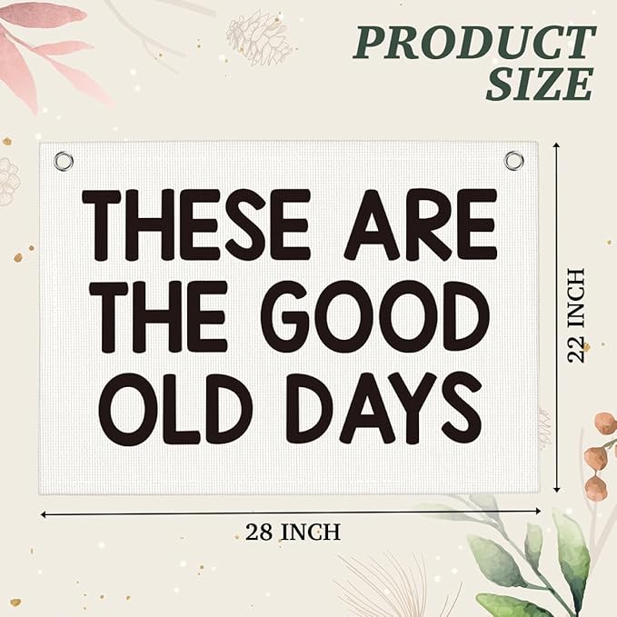 Cute These Are The Good Old Days Banner Vintage Banner Wall Decor Wall Hanging Boys Girl Play Bedroom Dorm Room Decor 22x28 Inch