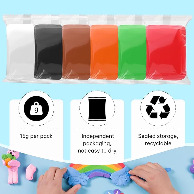 Air Dry Clay, 36 Packs Pink Foam Clay, 19oz Soft Modeling Clay Super Light Weight Air Dry Clay Perfect for Arts Crafts