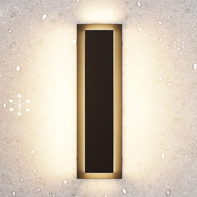 15.7’’ Outdoor Wall Light Fixtures, Modern Wall Sconces, Exterior Lighting Fixtures, 3000K Warm White, IP65 Waterproof, Corrosion-Resistant, Outside Lights for House, Porch, Garage - 1 Pack
