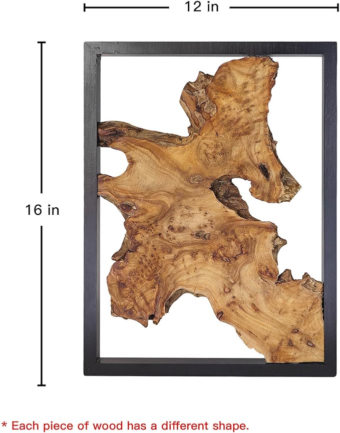 Modern Wood Wall Decor- Natural wood Handcrafted Rustic Charm for Your Home - Perfect for Living Room, Bedroom,Kitchen,or Office