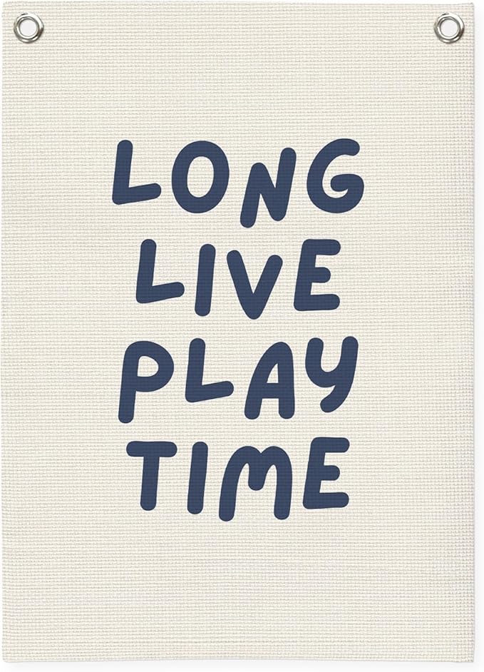 Play Room Wall Decor,Long Live Boyhood Linen Canvas Banner,Playroom Decor Wall Hanging Banner Flag Decor for Toddler Boy Kids Room Nursery Playroom Bedroom 18x25 Inch