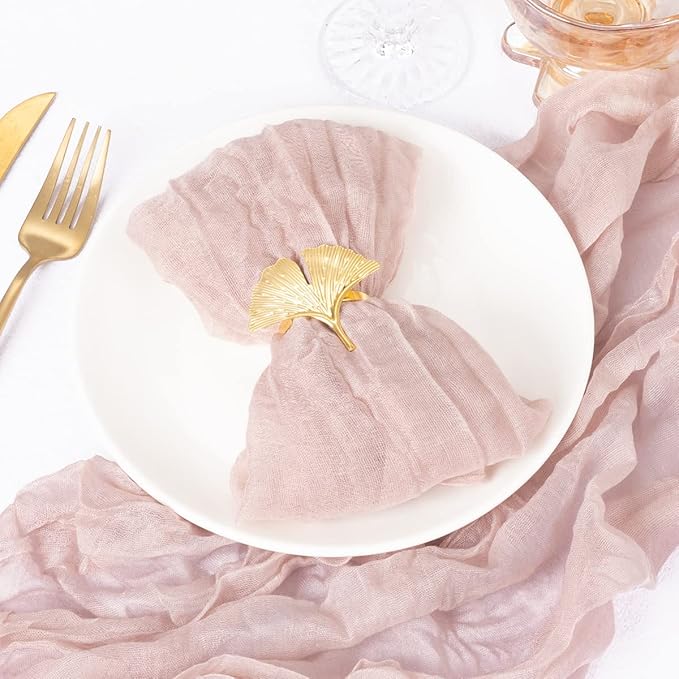 20 Pack Pink Cheesecloth Napkins Spring Cloth Napkins Set of 20 Pale Pink Dinner Napkins Bulk 21x21 Inches for Wedding Bridal Shower Baby Shower Valentine's Day