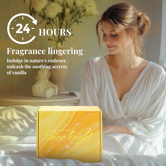 Bath and Body Gift Set for Women, 8 Pcs Vanilla Spa Set Gifts with Tumbler, Birthday Gifts for Women, Unique Gift Ideas for Her, Mom