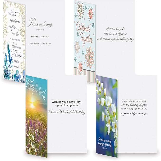 Current Faith All Occasion Value Pack - 20 Cards With Envelopes, Celebration, Get Well, Sympathy, Birthday, Anniversary & Thinking of You Variety, Large 5" x 7" Assortment, 20 Design Set