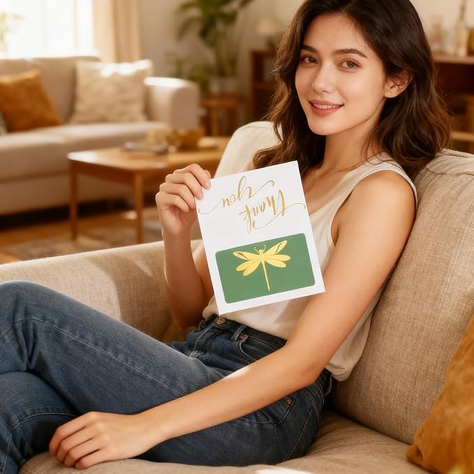 Thank you cards with envelopes Blank Note Cards,30 Pack All Occasion Assorted Greeting Cards, 10 Gold Foil Designs with Stickers and Envelopes 4" x 6" For Thank You, Birthday and Christmas Gifts Messages