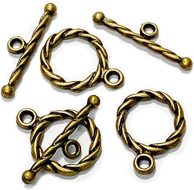 Heather's cf Bronze Swirl Toggle Clasps Toggle Findings for Bracelets 100 Set