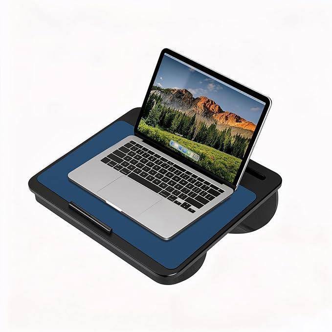 Jotsome Leather Desk Mat, Non-Slip Desk Blotter Pad - Desk Protector for Office, Home, Lap Desk, Laptop, and Desktop, Gift for The Holidays or Christmas (Midnight Blue, 17" x 12")