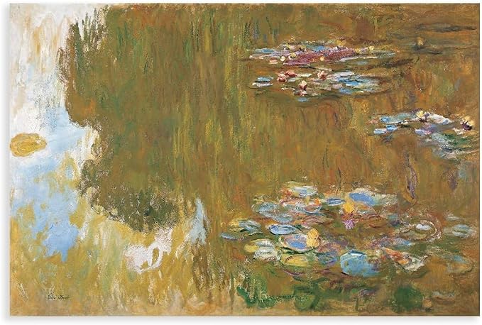 CFIOZYOS 40+ Monet Famous Print Posters The Water Lily Pond by Claude Monet Impressionism Canvas Poster Wall Art Print Bedroom Decor Office Room Kitchen Decor Gift Unframe 12×18inch(30×45cm)