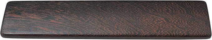 Wooden Keyboard Wrist Rest and Mouse Pad - Solid Wood Palm Rest Guard for Keyboard, Wenge Wood, 17.3in
