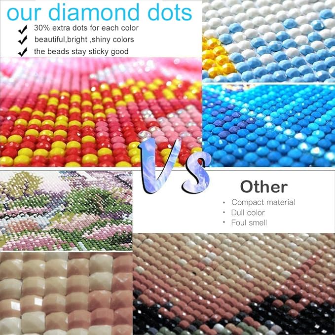 6 Pack Diamond Painting Kits - Adult Beginner DIY Diamond Art with Diamonds, Drill Paintings - Gem Crafts for Wall Decor 11.8x15.7in