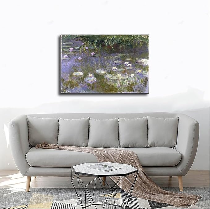 CFIOZYOS 40+ Monet Famous Print Posters Water Lilies by Claude Monet Impressionism Art Wall Decoration Poster Family Bar Restaurant Garage Cafe Art Print Gift Frame 12×18inch(30×45cm)