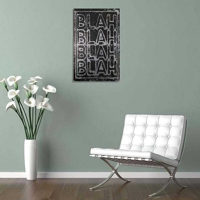 Mel Bochner (born 1940) Is An American Artist《'Blah, Blah, Blah' Limited Edition Color Shifting Print, 2022》Abstract Art Poster Home Decor Poster Wall Art Hanging Picture Print Bedroom Decorative Pain
