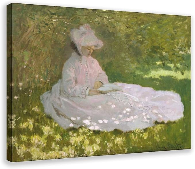 40+ Monet Famous Print Posters Springtime by Claude Monet Impressionism Poster Print for Room Aesthetics Canvas Wall Art Print Frame 20×30inch(50×75cm)