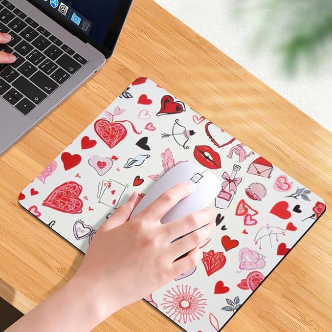 Cupid's Touch Collage Texture Mouse pad, Square Waterproof and Anti Slip Mouse pad for Office laptops