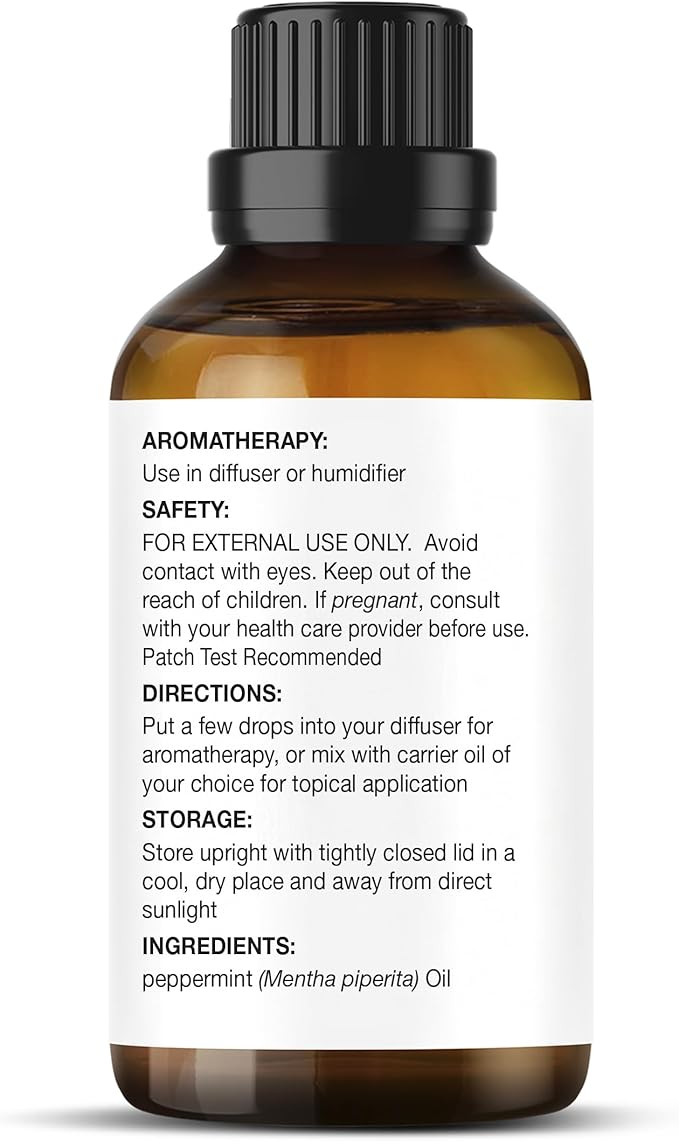 Majestic Pure Peppermint Essential Oil - 100% Pure Peppermint Oil for Aromatherapy, Massage & Topical Uses, Perfect for Diffuser & Essential Oil Diffuser - 0.3 fl. oz