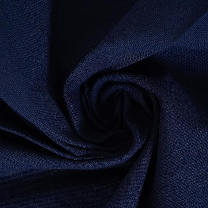 Blue Needles Solid Cloth Napkins Set of 12 Navy Blue 100% Cotton Dinner Napkins 18x18 inches - Soft, Reusable, Absorbent & Washable Linen, Ideal for Christmas Events, Parties & Everyday Use