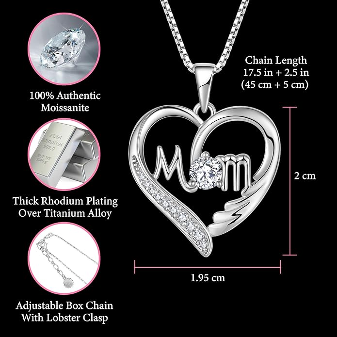 TRYNDI To My Best Mom Necklace for Women - Mom Christmas Gifts from Son, Mothers Day Necklace, Gifts for Birthday, Valentine's Day Jewelry for Mother