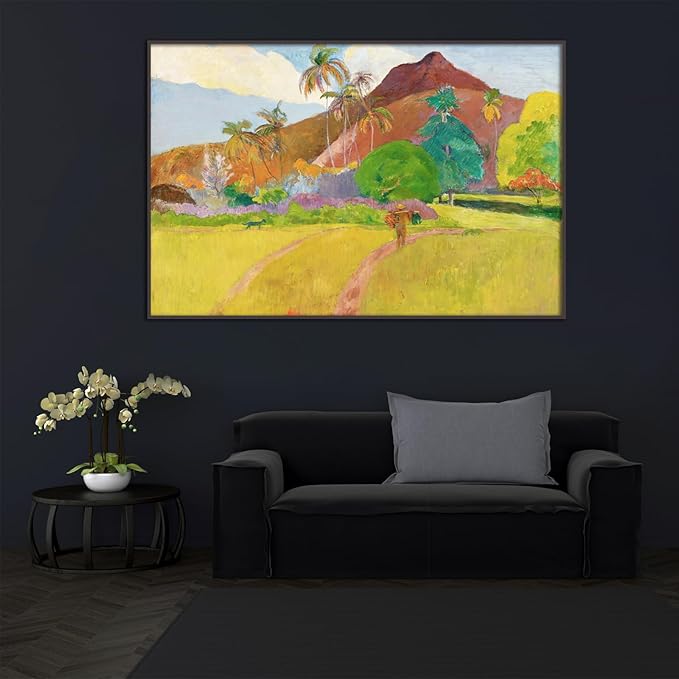 Paul Gauguin Canvas Wall Art Tahitian Landscape Poster Impressionist Art Nature Landscape Oil Painting Print Room Aesthetic Decor Suitable for Home Classroom Office Wall Decor Unframed16x24in/40x60cm