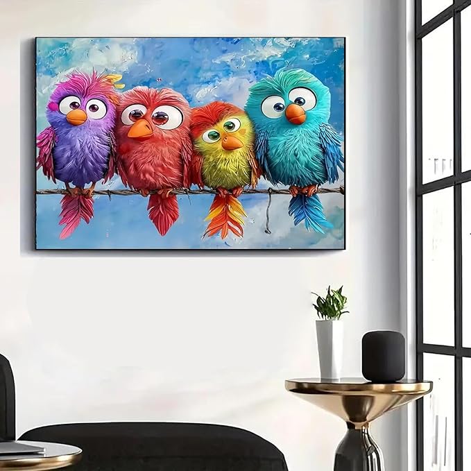 GXGLLPZBY 5D Diamond Painting Kit for Adults Beginners,DIY Colorful Bird Paint by Diamond Art Kits,Suitability Friends Full Round Drill Diamonds Dots Gem Art,Home Wall Decor 11.8x15.8 Inch