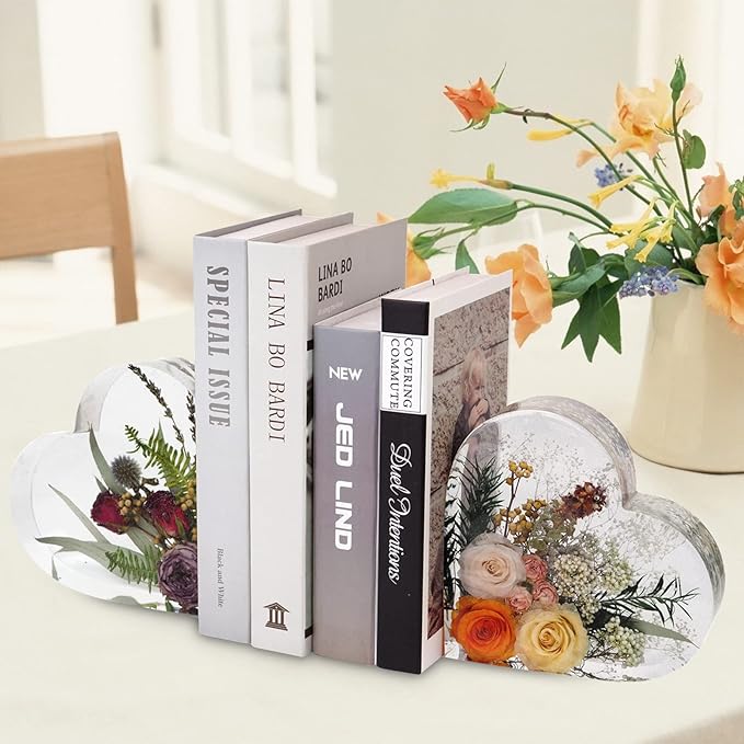 3PCS Resin Molds Silicone,Epoxy Resin Casting Craft Mold for Flower Preservation Bookends DIY Art (3)