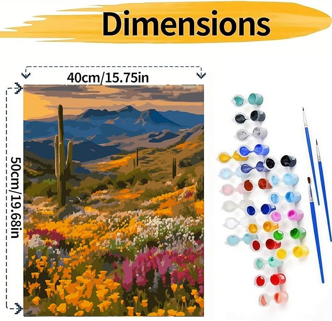 Paint by Numbers Kit for Adults, Birch Tree Landscape Adult Paint by Number Kits On Canvas, DIY Acrylic Oil Number Painting Kits for Beginners, Color by Number Adult for Home Wall Decor 16x20Inch