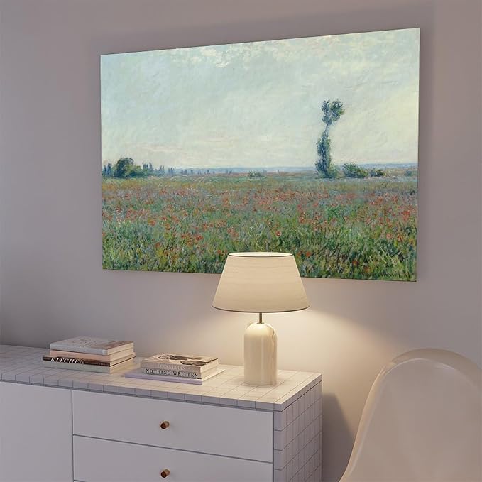CFIOZYOS 40+ Monet Famous Print Posters Poppy Field 2 by Claude Monet Impressionism Poster for Teen Boys Room Wall Art Canvas Painting Print Frame 12×18inch(30×45cm)