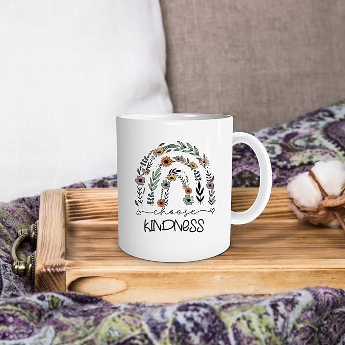 Boho Coffee Mug,Choose Kindness Coffee Mug,Inspirational Coffee Mugs Gifts For Men Women Friends,Coffee Mugs 11oz