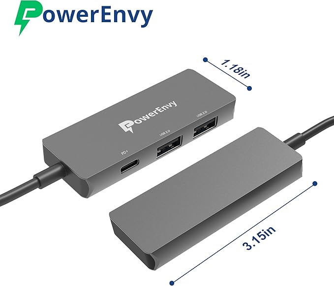USB C HUB, Adapter Multiport Data,USB C to 2 USB A and Charging with Type C to Micro Plug USB Data Transfer Port for MacBook,iPad Pro/Air,XPS,MateBook and More