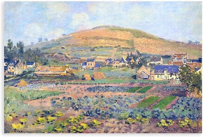 40+ Monet Famous Print Posters The Mount Riboudet in Rouen at Spring by Claude Monet Impressionism Canvas Poster Bedroom Decor Print Sports Landscape Office Room Decor Gift Unframe 24×36inch(60×90cm)